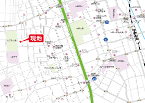 中央区八王子4丁目　新築　地図